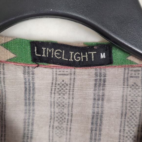 Limelight Brown Embroidered Split Hem Tunic Top Medium Lagenlook Boho Pakistan - Picture 3 of 10